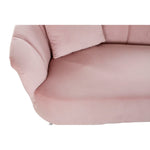 Sofa DKD Home Decor Silver Pink Metal Velvet Glam (190 x 77 x 86 cm)