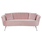 Sofa DKD Home Decor Silver Pink Metal Velvet Glam (190 x 77 x 86 cm)