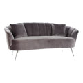 Sofa DKD Home Decor Grey Metal Velvet Glam (190 x 84 x 86 cm)