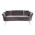 Sofa DKD Home Decor Grey Metal Velvet Glam (190 x 84 x 86 cm)