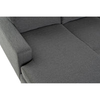 Chaise Longue Sofa DKD Home Decor Linen Traditional Dark Grey (193 x 131 x 77 cm)