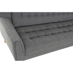 Sofa DKD Home Decor Linen Traditional Dark Grey (200 x 80 x 90 cm)