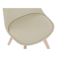 Chair DKD Home Decor Beige Polypropylene (PP) beech wood (48 x 54 x 82 cm)