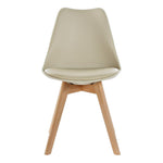 Chair DKD Home Decor Beige Polypropylene (PP) beech wood (48 x 54 x 82 cm)