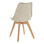 Chair DKD Home Decor Beige Polypropylene (PP) beech wood (48 x 54 x 82 cm)