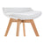 Chair DKD Home Decor White Polyester beech wood (48 x 55 x 82 cm)