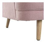 Sofa DKD Home Decor Pink Polyester Wood Metal (135 x 70 x 76 cm)