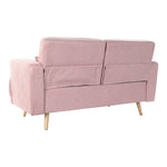 Sofa DKD Home Decor Pink Polyester Wood Metal (135 x 70 x 76 cm)