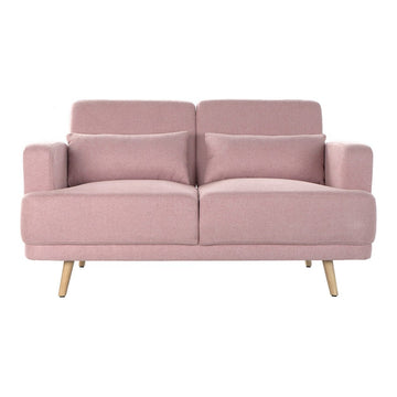 Sofa DKD Home Decor Pink Polyester Wood Metal (135 x 70 x 76 cm)