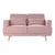 Sofa DKD Home Decor Pink Polyester Wood Metal (135 x 70 x 76 cm)