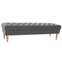 Bench DKD Home Decor Grey Polyester Wood (160 x 50 x 44 cm)