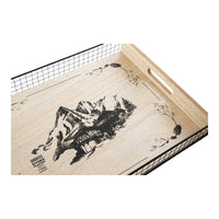 Tray DKD Home Decor MDF Wood (2 pcs) (40.8 x 30 x 5 cm)