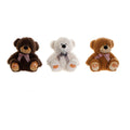 Fluffy toy DKD Home Decor Brown Beige Polyester Dark brown Bear (3 pcs) (24 x 24 x 26 cm)