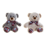 Peluche DKD Home Decor Beige Gris Poliéster Oso (2 pcs) (30 x 24 x 32 cm)