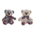 Peluche DKD Home Decor Beige Gris Poliéster Oso (2 pcs) (30 x 24 x 32 cm)