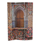 Folding screen DKD Home Decor Pinewood Canvas (121.5 x 2.5 x 180 cm)