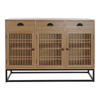 Sideboard DKD Home Decor Metal Oak (121 x 38 x 88.5 cm)