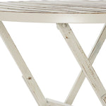 Folding Table DKD Home Decor White Metal (60 x 60 x 74 cm)