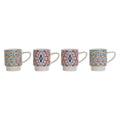 Piece Coffee Cup Set DKD Home Decor Metal Porcelain (400 ml) (4 pcs)