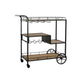 Multi-purpose Cart DKD Home Decor Black Iron MDF Wood (86 x 40 x 90.5 cm)