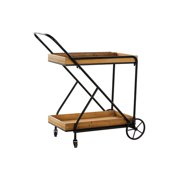 Multi-purpose Cart DKD Home Decor Black Metal Fir (86 x 42 x 96 cm)