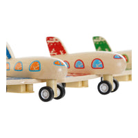 Wooden Game DKD Home Decor Aeroplane (3 pcs)