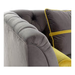 Sofa DKD Home Decor Grey Polyester Metal Golden (230 x 88 x 81 cm)