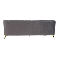 Sofa DKD Home Decor Grey Polyester Metal Golden (230 x 88 x 81 cm)