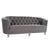 3-Seater Sofa DKD Home Decor Grey Polyester Metal (225 x 85 x 80 cm)