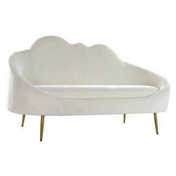 Sofa DKD Home Decor White Polyester Metal (155 x 75 x 92 cm)