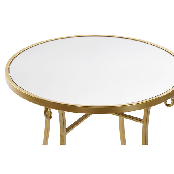 Side table DKD Home Decor Metal Golden Mirror (50 x 50 x 65 cm)