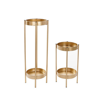 Side table DKD Home Decor Metal (2 pcs) (28 x 28 x 51 cm) (29 x 29 x 80 cm)