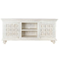 TV furniture DKD Home Decor White Wood (153 x 42 x 69 cm)