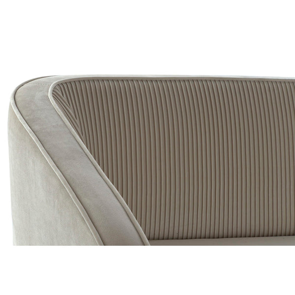 Sofa DKD Home Decor Beige Polyester Metal Mustard Glam (137 x 75 x 75 cm)