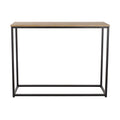 Side table DKD Home Decor Black Iron MDF Wood (100 x 30 x 80 cm)