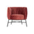 Armchair DKD Home Decor Red Polyester Metal (77 x 71 x 77 cm)