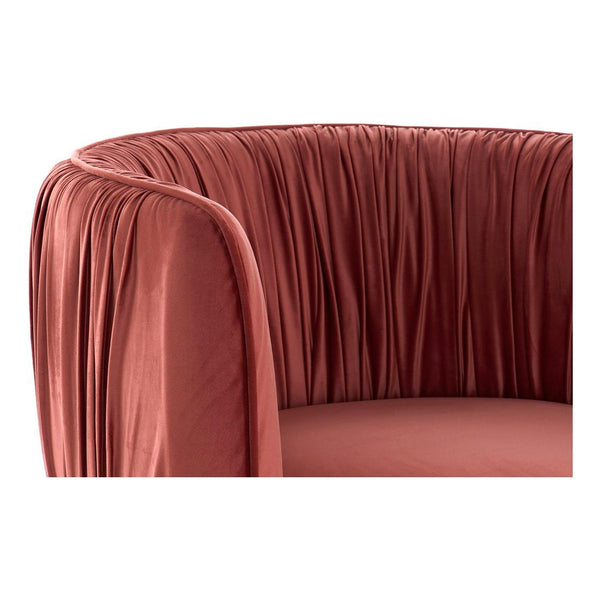 Armchair DKD Home Decor Red Polyester Metal (77 x 71 x 77 cm)