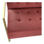 Sofa DKD Home Decor Red Polyester Metal Glam (128 x 70 x 76 cm)