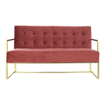 Sofa DKD Home Decor Red Polyester Metal Glam (128 x 70 x 76 cm)