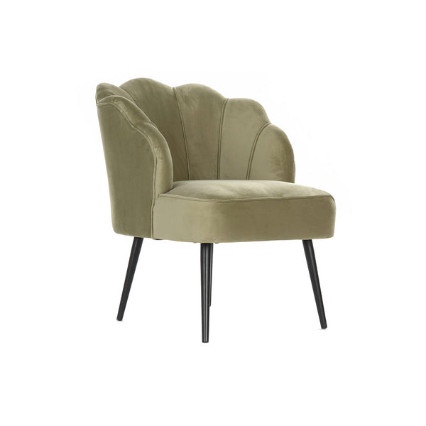 Chair with Armrests DKD Home Decor Green Polyester MDF Wood (67 x 67 x 83 cm)