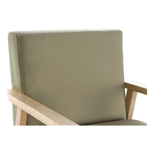 Armchair DKD Home Decor Green Polyester MDF Wood (62 x 62 x 77 cm)