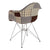 Chair DKD Home Decor Patchwork Brown Grey Polyester Metal (63 x 61 x 82 cm)