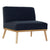 Armchair DKD Home Decor Polyester Pinewood Navy Blue (80 x 66 x 72 cm)