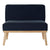 Armchair DKD Home Decor Polyester Pinewood Navy Blue (80 x 66 x 72 cm)