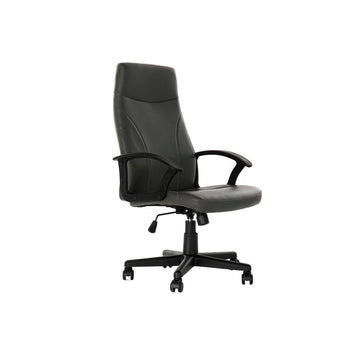 Office Chair DKD Home Decor Black Grey Polyurethane PVC Metal (61 x 61 x 116 cm)