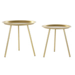 Side table DKD Home Decor Metal Golden (2 pcs)