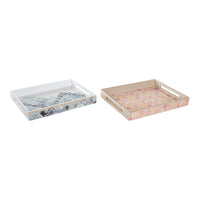 Tray DKD Home Decor MDF Wood (2 pcs) (40 x 30 x 5 cm)