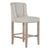 Stool DKD Home Decor Beige Linen Rubber wood (48 x 53 x 100 cm)