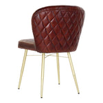 Chair DKD Home Decor Brown Leather Iron (48 x 53 x 80 cm)