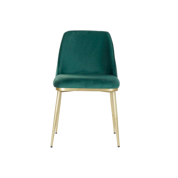 Chair DKD Home Decor Green Polyester Iron Golden (48 x 48 x 82 cm)